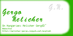 gergo melicher business card